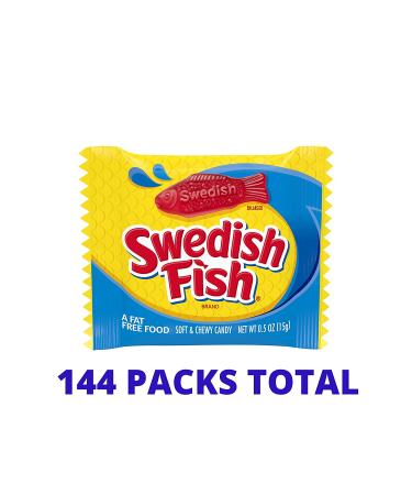Swedish Fish Mini Soft & Chewy Halloween Candy - 24 Count (Pack of 6) Mixed-Fruit Assortment - Buy Online on GoSupps.com