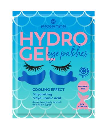 Essence Hydro Gel Eye Patches Eye Care No. 03 blue moisturizing nourishing cooling vegan oil -free without perfume without alcohol 25x1pair) 1 g (25 pack) 03 Eye on a mermaid