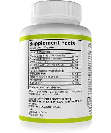 Suplemento Nootr pico Natural - Vitaminas para el Cerebro - Mejora Memoria y Concentraci n - Certificadas USA - F rmula Avanzada para Mujeres y Hombres - Buy Online on GoSupps.com