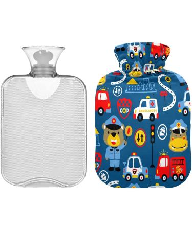 NAANLE Cartoon Bear 1L Heat Bottle - Transparent Hot Water Bottle for Bed | Hand & Foot Warmer | Pain Relief & Cold Therapy - Buy Online on GoSupps.com