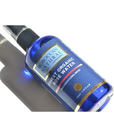 100% Fine and Pure Organic Bulgarian Rose Water by Moroccan Natural (100ml) - Buy Online on GoSupps.com