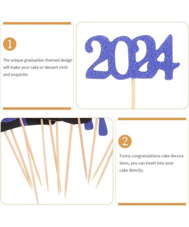 HOLIDYOYO 12pcs 2024 Graduation Season Cake Insert Top Hat Cupcake Toppers Graduation Toppers 2024 Grad Party Supplies Graduation Cupcake Topper Dessert Paper Decorations - Buy Online on GoSupps.com