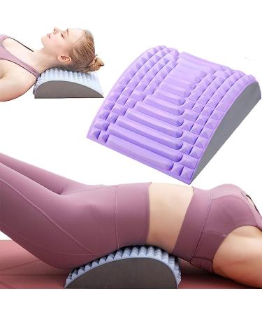 Refresh - neck and back 2023 New back neck cracker for pain relief in the lower back multi -level adjustable backboard for herniated disc sciatica scoliosis (purple) violet