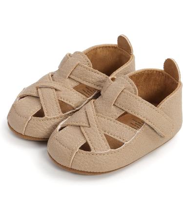 RVROVIC Baby Sandals | Soft Anti-Slip Sole | Infant Summer Shoes 0-6 Months | Beige - Buy Online on GoSupps.com