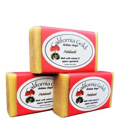 Patchouli Bar Soap 3- 4oz. Bars (12 oz. Total)