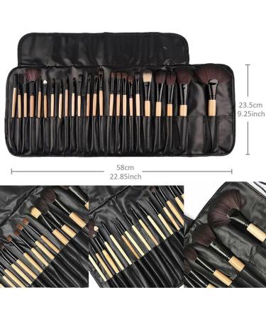 Cadrim 24pcs Professional Makeup Brush Set - Natural Hair Synthetic, Wood Handle - Foundation, Powder, Blush, Eyeshadow, Concealers - Yellow - Buy Online on GoSupps.com