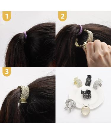 6PCS Rhinestone Shark Hair Claw Clips - Small Clips for High Ponytail, Ideal for Thick & Long Hair - Women's & Girls' Hair Accessories - Buy Online on GoSupps.com