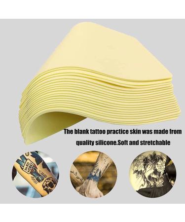 Yuelong 10Pcs Blank Tattoo Practice Skin - Double Sided Fake Skin 6x8in - Silicone Pads for Tattooing and Microblading Practice - Thick 1.2mm - Ideal for Beginners and Experienced Artists - Buy Online on GoSupps.com
