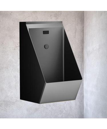 304 Stainless Steel Family Bathroom Toilet Men's Urinal Troughs with Sensor Flush Valve Ommercial Men's Adult Urinal Bathroom Toilet for Bathrooms Hotels Shopping(Black)