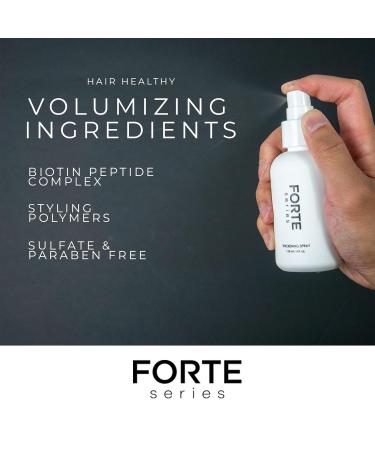 Hair Thickening Spray by Forte Series | Men's Hair Volume Spray | Hair Volumizer with Biotin Peptide Complex | Pre-Styler Hair Thickener Volumizer and Spray Texture Pump (4 oz) - Buy Online on GoSupps.com