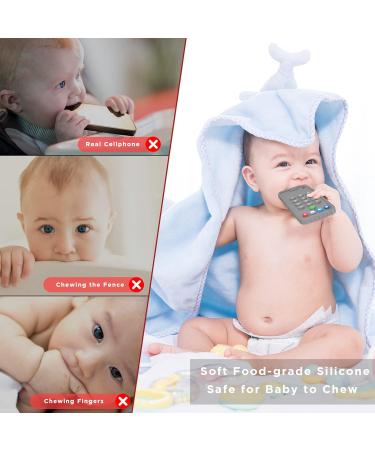 JIECH Remote and Phone Teether Toys for Babies - Safe and Soothing Teething Relief - Buy Online on GoSupps.com