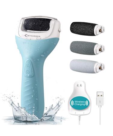 MYCARBON Electric Feet Callus Remover  IPX7 Waterproof Electric Foot File  Rechargeable Pedicure Tools  Professional Foot Care Kit for Dead  Hard Cracked Dry Skin Gift