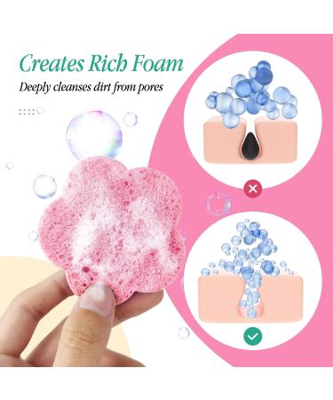 60 Heart-Shaped Compressed Facial Sponges for Beauticians | Pink & White Washing & Peeling Sponges | Perfect for Deep Cleaning & Skin Care - Buy Online on GoSupps.com