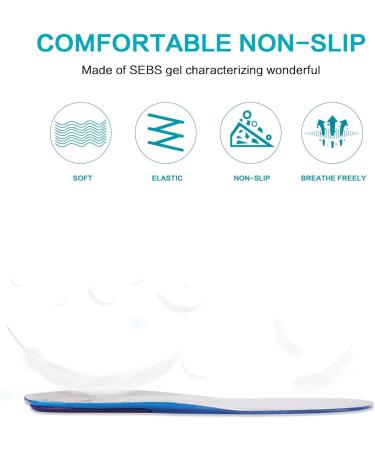 Buy Moiso Gel-Comfort Orthopedic Insoles for Men & Women | Arch Support for Walking & Running | EU Sizes 36-41 - Buy Online on GoSupps.com