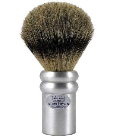 Hans Baier Exclusive shaving brush handle brushed aluminum - size 1