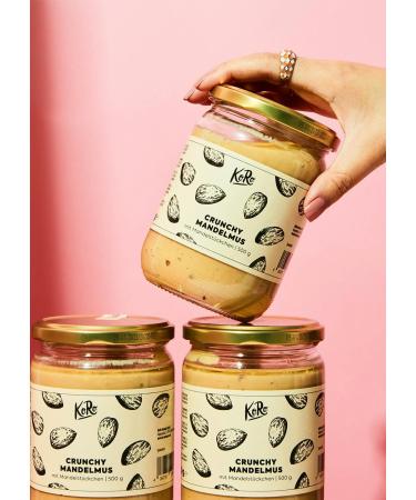 Koro Crunchy Mandelmus 6x500g | Creamy Almond Spread with Roasted Pieces | Vegan Protein Topper | No Additives - Shop Now! - Buy Online on GoSupps.com