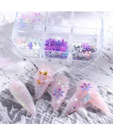 Kaluo Snowflake Maple Blade Glitter Flake - Winter Holographic Nail Art & 3D Decorations for DIY Nail Jewelry - Buy Online on GoSupps.com