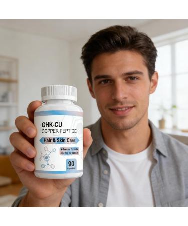 LongVt GHK-Cu Copper Peptide Supplement for Hair & Skin Easy to Absorb (90 Capsules) - Buy Online on GoSupps.com