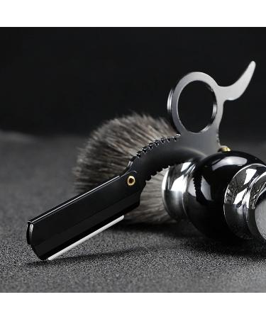 Classic Retro Barber Razor - Straight Edge Blade Exchange Men's Styling & Beard Trim Tool (Black) - Perfect for Hairdressers - Buy Online on GoSupps.com