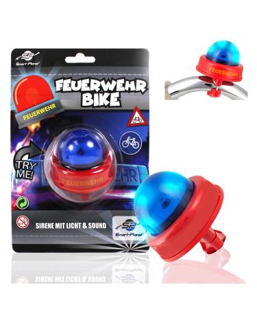 Smart -Planet Bicycle Siren - Fire Brigade Bicycle Bell - Bike Siren Funny fire brigade siren for children - Bicycle Klingel for the bicycle handlebar