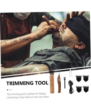 Beaupretty 1 Set T-Type Electric Pusher Detail Trimmer Electric Mustache Trimmer Mens for Barber Manscape Trimmer for Men Trimmer Men Beard Wooden Lettering - Buy Online on GoSupps.com