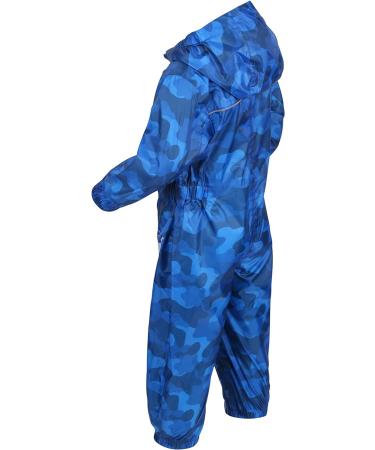 Regatta Kids Puddle Iv All-in-One Suit 12-18 Oxford Blue Camo - Unisex | Waterproof Outerwear - Buy Online on GoSupps.com