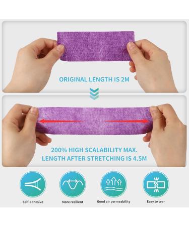 Efuturime 16 Self-Adhesive Bandage | 10cm 5cm 2.5cm 4.5m | Colorful Elastic Fixing Bandage for Sports & Pets - Model L 16PCS-L - Buy Online on GoSupps.com