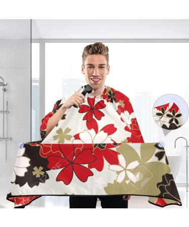 Buy Waterproof Barber Cape - Japanese Sakura & Cheetah Haircut Bib for Men & Women | Unisex Hair Cutting Cape - Buy Online on GoSupps.com