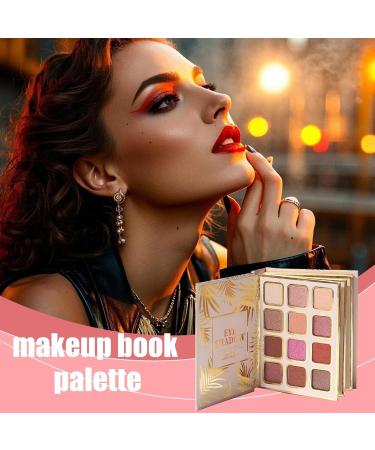  Mppchhn Book Makeup Palette 12 Colours Eyeshadow Palette with 4 Blush and 4 Liquid Lipsticks for Women Girls Parties  - Buy Online on GoSupps.com