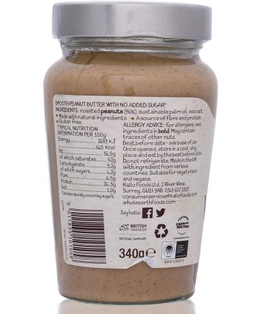 Whole Earth Original Smooth Peanut Butter 340g - Buy Online on GoSupps.com