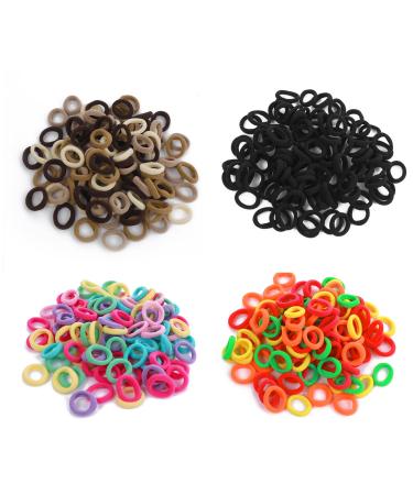 400PCS Toddler Hair Bobbles Candy Colors Baby Hair Bands Elastic Soft Small Hair Bands Toddler Hair Accessories