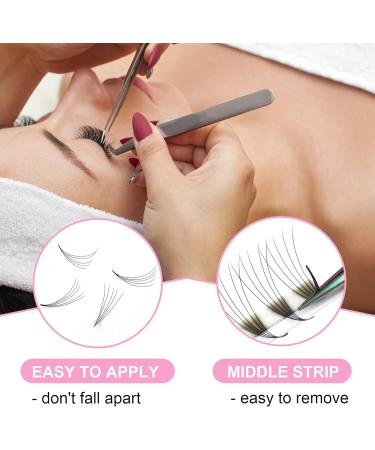 5D-D-0.10-10 Pointy Base Pre Made Fan Eyelash Extensions - Russian Volume Lashes, C D Curl, 10mm - Buy Online on GoSupps.com