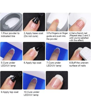 RIYAN Plastic French Nail Tips Guide Mold Dip Nail Powder Container Line Maker Mold Tool Nail Art Tools - Buy Online on GoSupps.com