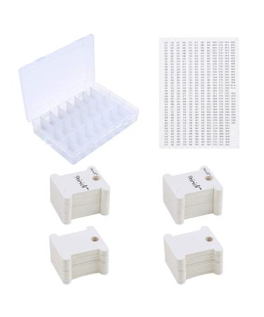 Peirich Embroidery Floss Organizer Box - 24 Compartments with 100 Hard Floss Bobbins and 459 Color Number Stickers - Buy Online on GoSupps.com