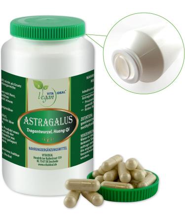 Vita Ideal Vegan Astragalus Root 60 Capsules - 900mg Pure Astragalus membranaceus - Additive-Free Herbal Supplements for Daily Use - International Shipping Available - Buy Online on GoSupps.com