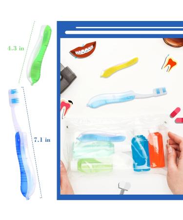 6-Piece Portable Folding Travel Toothbrush Set for Camping & Hiking | Collapsible & Compact Design with Built-in Cover | Ideal for Men, Women, and Kids | 6 Colors Available - Buy Online on GoSupps.com