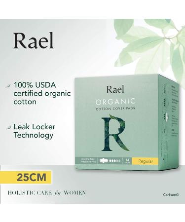 Rael Organic Cotton Cover Pads - Regular 14 Count | Eco-Friendly & Comfortable - Buy Online on GoSupps.com