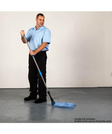 Commercial Mop Head Replacement - Large Microfiber Tube Mop (18 oz.) | Industrial Wet Mops | Washable Refill  Reusable  Heavy Duty  Looped End Mopheads | Hardwood  Tile  Laminate Floors (Blue) Blue 1 - Buy Online on GoSupps.com