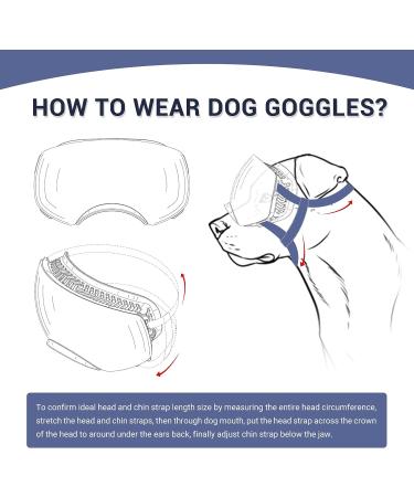 NAMSAN Dog Goggles Medium-Large Breed | UV Dog Sunglasses | Magnetic Clear Black Lens | Windproof Pet Glasses - Buy Online on GoSupps.com