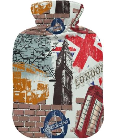 Naanle Vintage London Big Ben Heat Bottle - 2L Large Hot Water Bottle for Bed Hand & Feet Pain Relief | Heat & Cold Therapy - Buy Online on GoSupps.com