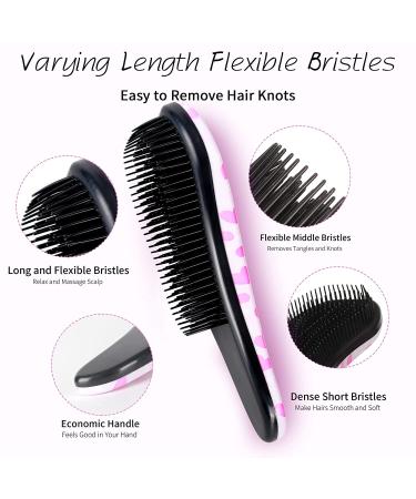 79STYLE 3pcs Detangler Brush Set for Kids - Tangle-Free Hair Brushes - No Pain Detangling Combs for Curly and Fine Hair - Size 7.4 Inch (Brush Lemon) - Buy Online on GoSupps.com