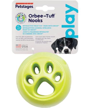 Outward Hound Planet Dog Orbee-Tuff Nooks - Paw Print Dog Treat Toy - Green (Compatible with Snoop) - International Shipping Available - Buy Online on GoSupps.com