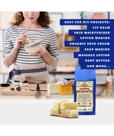 Pure Sal Seed Butter 1 LB Block - Cosmetic Grade, Odor-Free & Ideal for DIY Balms, Creams - Ancient Health Remedies - Buy Online on GoSupps.com