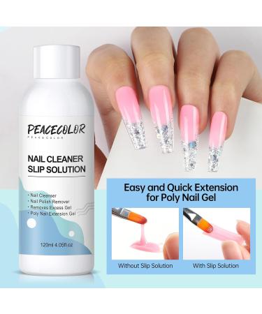 PEACECOLOR 120 ml Poly Gel Slip Solution Acrylic Liquid Slip Solution for Poly Nail Gel Nails Starter Set PD01-013 - Buy Online on GoSupps.com