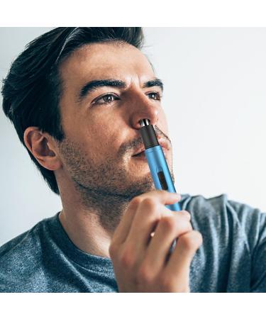 Nose trimmer Electric eyebrow trimmer for women edge facial hair trimmer waterproof nose hair trimmer for nose ear eyebrow beard Blue - Buy Online on GoSupps.com