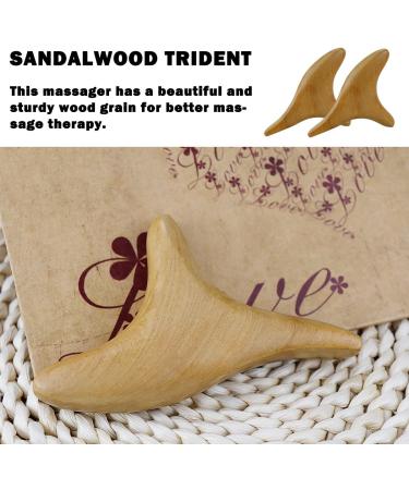 LNQ LUNIQI Trident Wood Massage Tool - Natural Gua Sha for Hands Feet Back & Face | Best Kampfolz Hand Massager for Relaxation - Buy Online on GoSupps.com