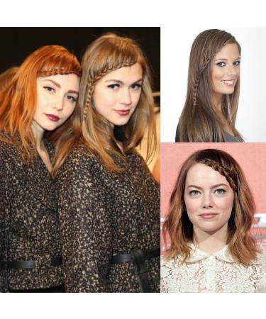 Bangs Hair Clip Synthetic Fishtail Plaited Braided Bangs One Pieces Natural False Hair Bang Front Braids Fringe Clip in Hair Extensions hairpieces for Women Bangs Clip in Hair (Color : Natural Black 1 Natural Black - Buy Online on GoSupps.com