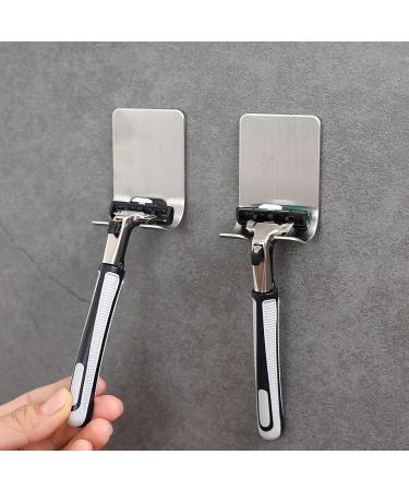 Heavy Duty Stainless Steel Razor Holder Hooks - 2 Pack Utility Bathroom & Kitchen Organizer - Buy Online on GoSupps.com