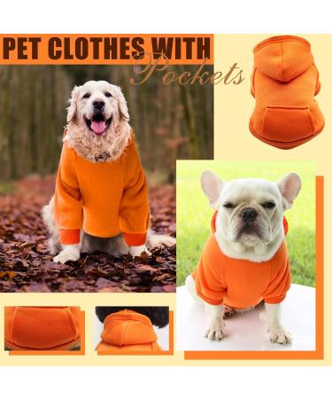 XXL Waterproof Dog Coat - Winter Warm Jacket & Fleece Sweater for Small to Medium Dogs - Autumn Clothing in 1104B Orange - Buy Online on GoSupps.com
