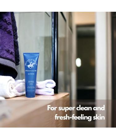 Beverly Hills Polo Club Men's Hair & Body Wash - Active Scent - Luxury Designer Fragrance Refreshing & Long-Lasting Cleanser for Him 8.5 oz - Buy Online on GoSupps.com